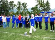 Turnamen DES CUP I Tahun 2023 resmi Dibuka, Ketua TP-PKK  Lakukan Tendangan Pertama