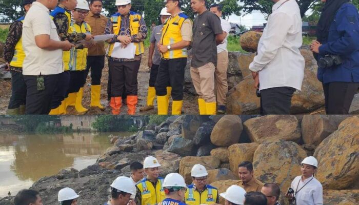 Kabalai BWSS V Padang Tinjau Pekerjaan Penanganan Banjir Kota Padang, Masyarakat Beri Respon Positif Atas Proyek yang Sedang Dikerjakan