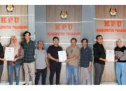 Perbaikan Berkas Oleh Tiga Paslon Bupati dan Wakil Bupati Pasaman Di KPU Pasaman.