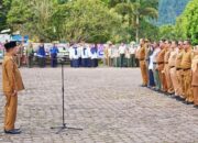 Perdana Wakil Bupati Solok H. Candra Pimpin Apel Gabungan di Lingkup Pemkab Solok