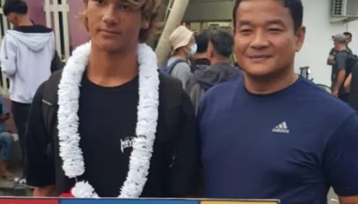 Sebagai Sosok Yang Peduli Prestasi Atlet, Tommy Irawan Sandra Temui Langsung Atlet Selancar Dylan Wilcoxen