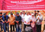 Bupati Solok Jon Firman Pandu dan Anggota DPR RI Andre Rosiade Resmikan BTS di Nagari Sumiso