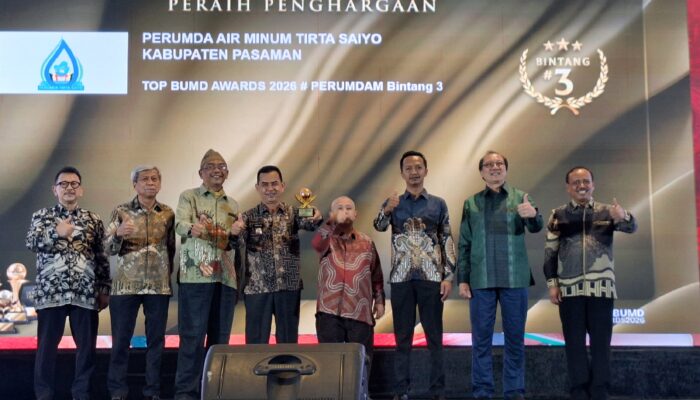 Dibawah Kepemimpinan Deddy Eka Putra, Perumdam Tirta Saiyo Terima Penghargaan TOP BUMD Awards 2026, Tingkat Nasional